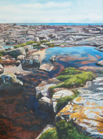 rock pool painting by Elaine Conneely
